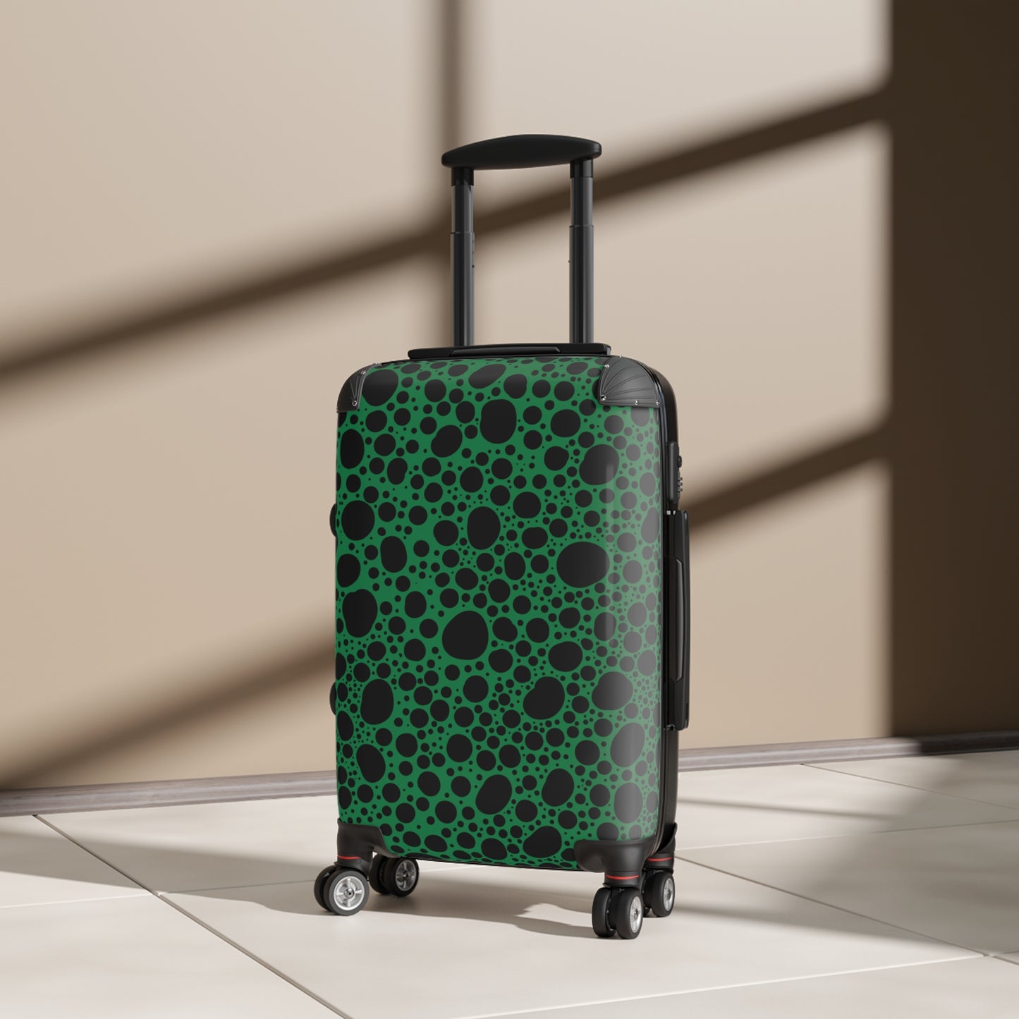 Noir Pointallism on Emerald Suitcase