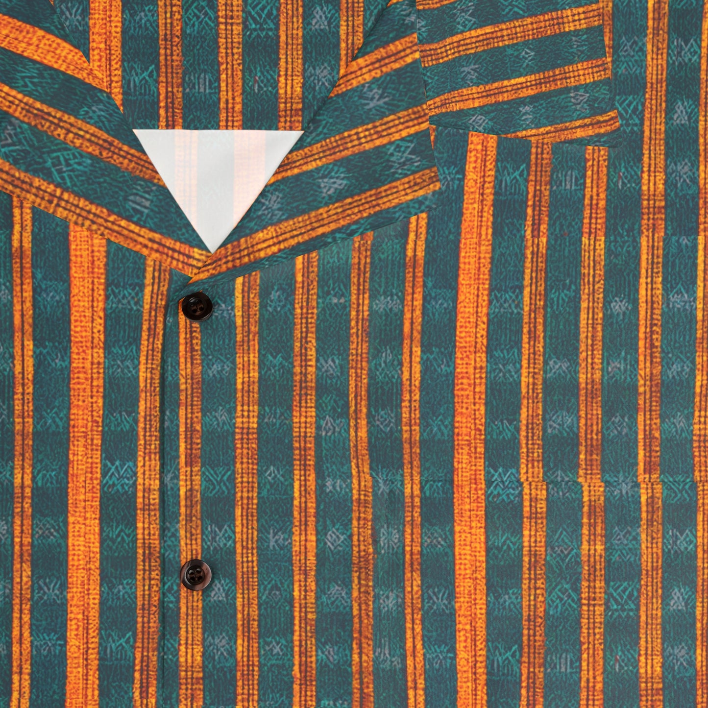 Teal & Tangerine Tapestry Men's Hawaiian Shirt