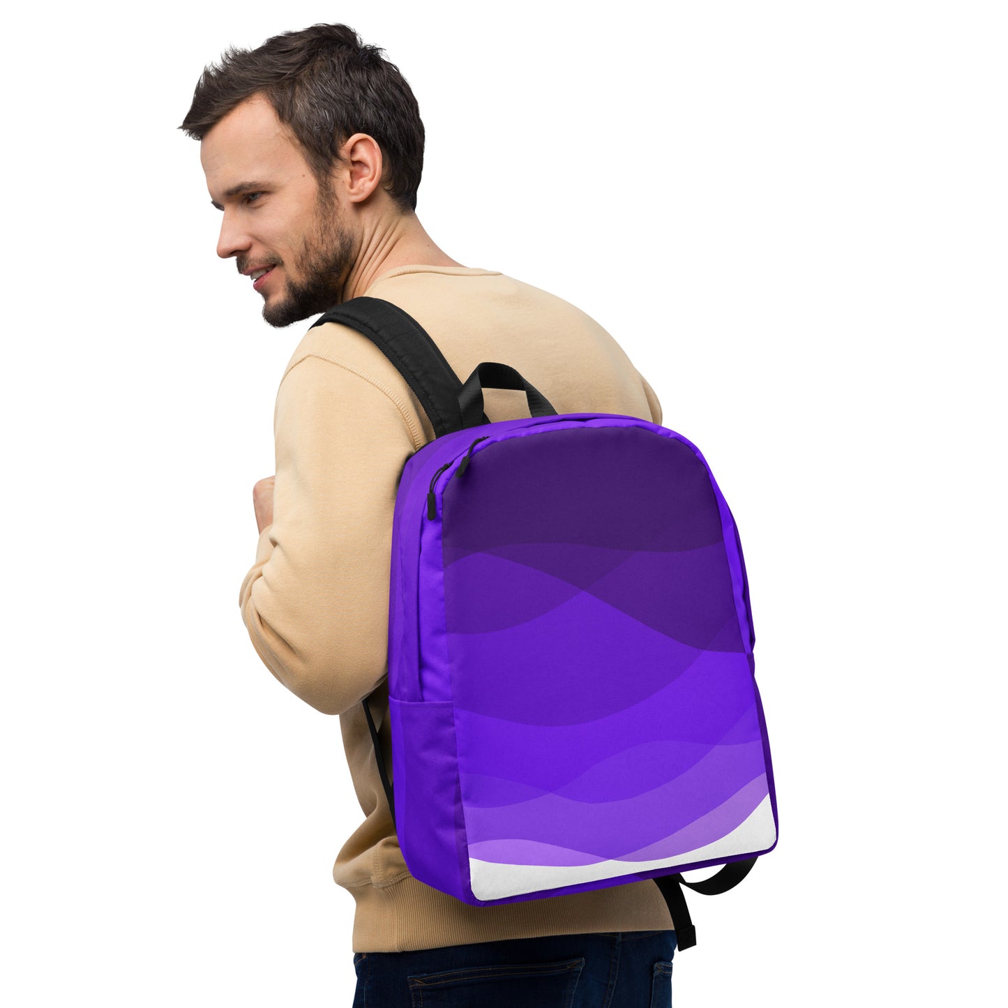 Violet Swirls Minimalist Backpack