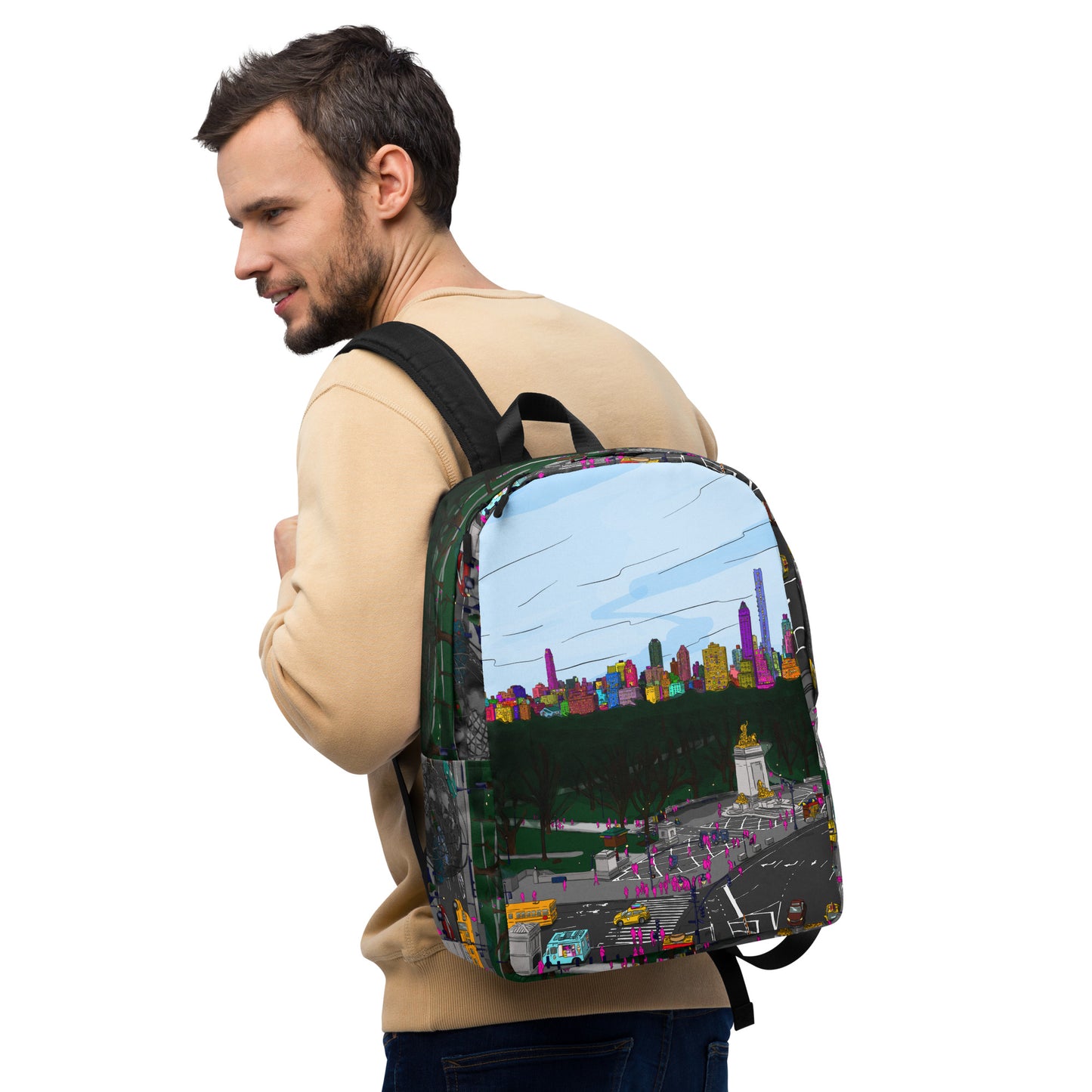 Central Park & Columbus Circle from Dizzy’s NYC Minimalist Backpack