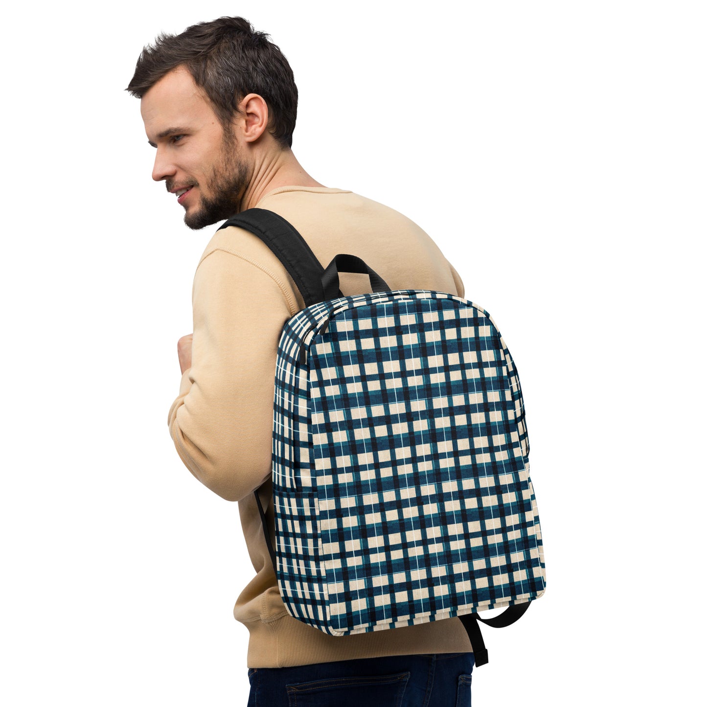 Frosty Glen Plaid Minimalist Backpack
