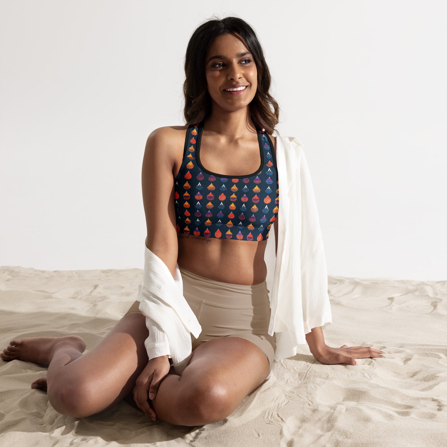 Prismatic Precipitation Padded Sports Bra