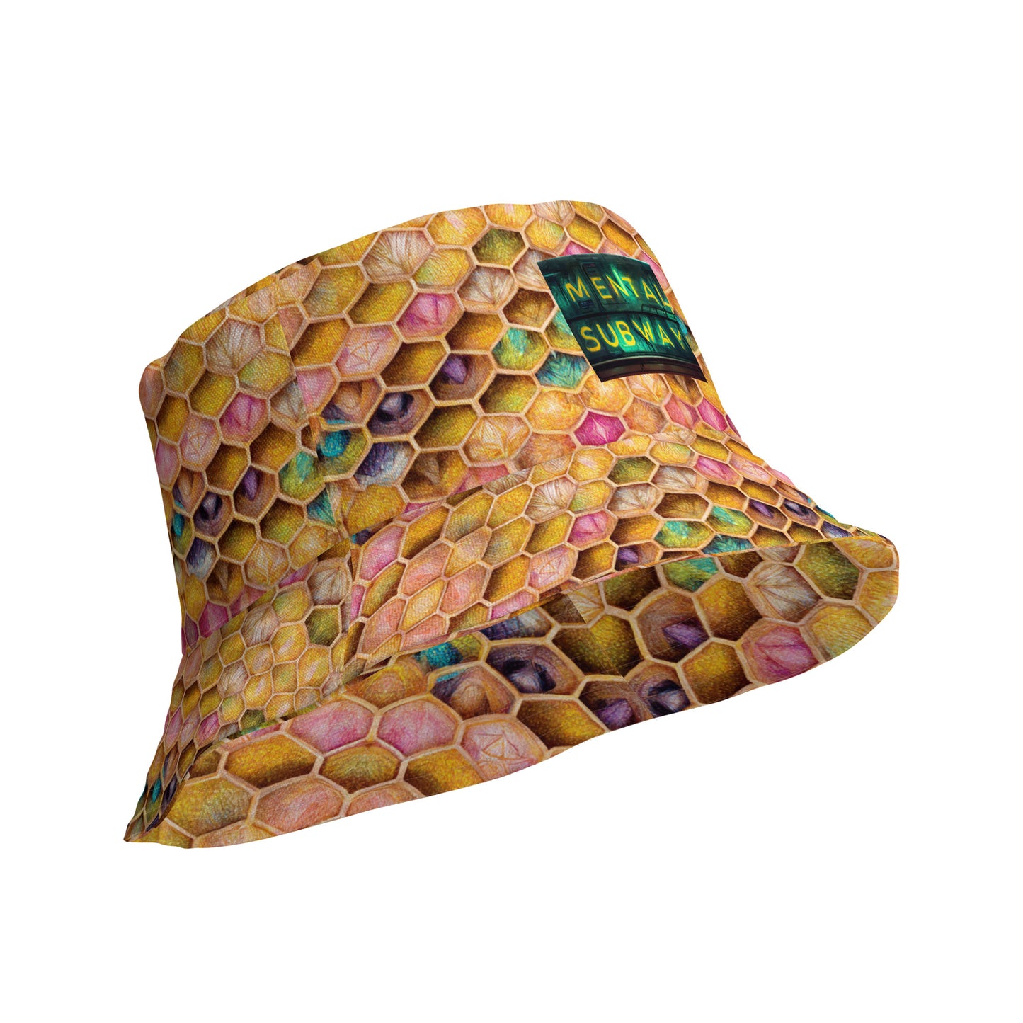 Rainbow Hive Radiance Reversible bucket hat
