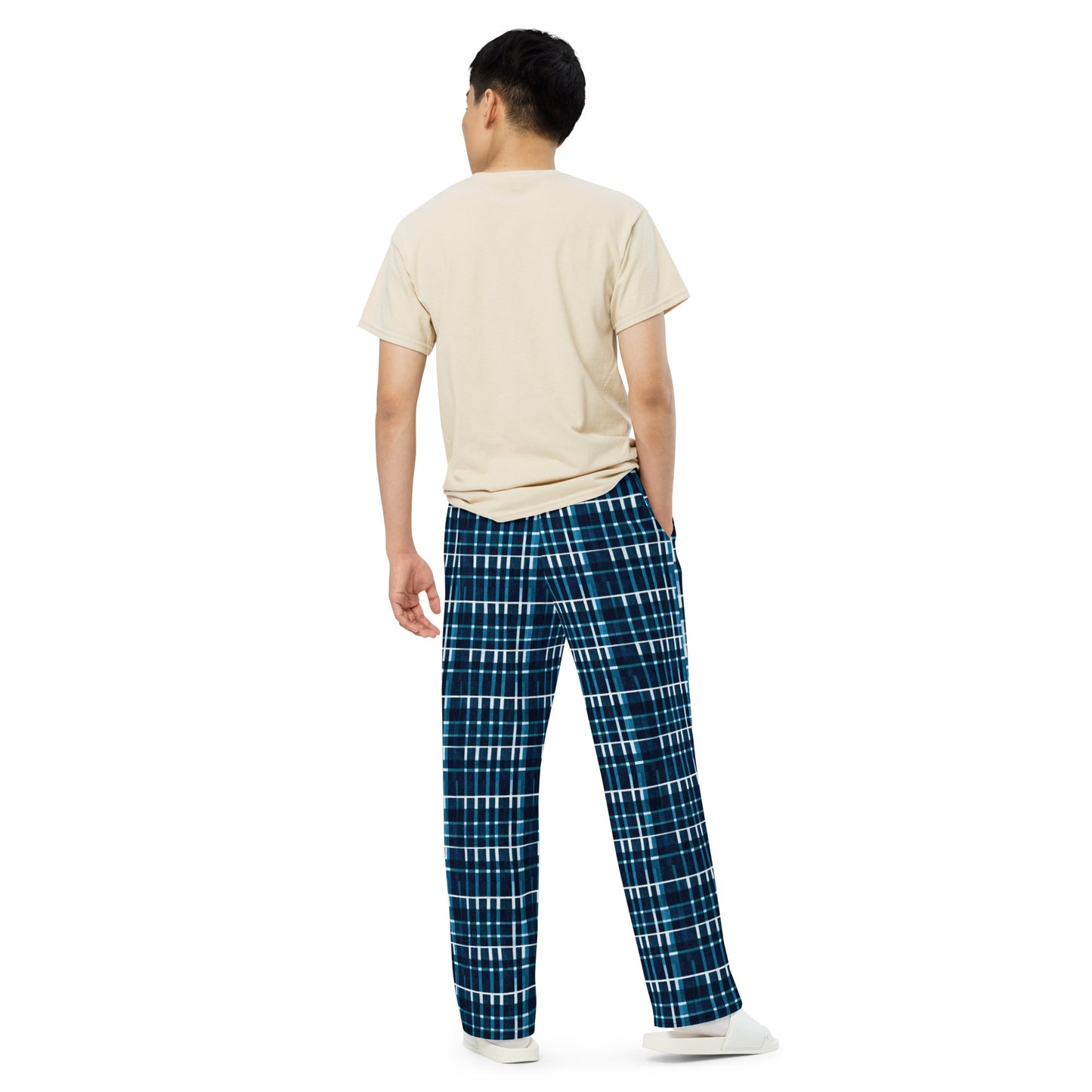 Royal Blue Scottish Heritage Men’s wide-leg pants