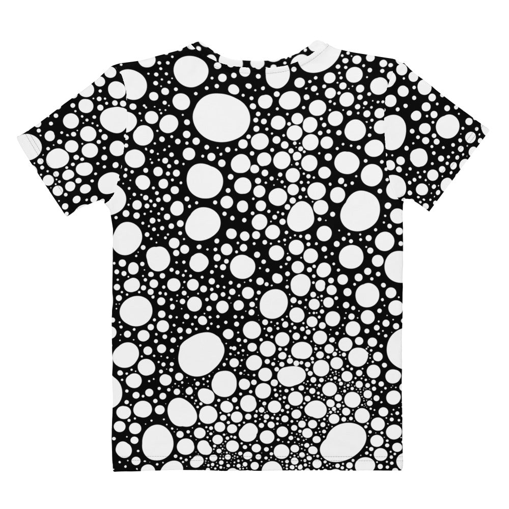 Blanca Ink Spots on Black Women's T-shirt