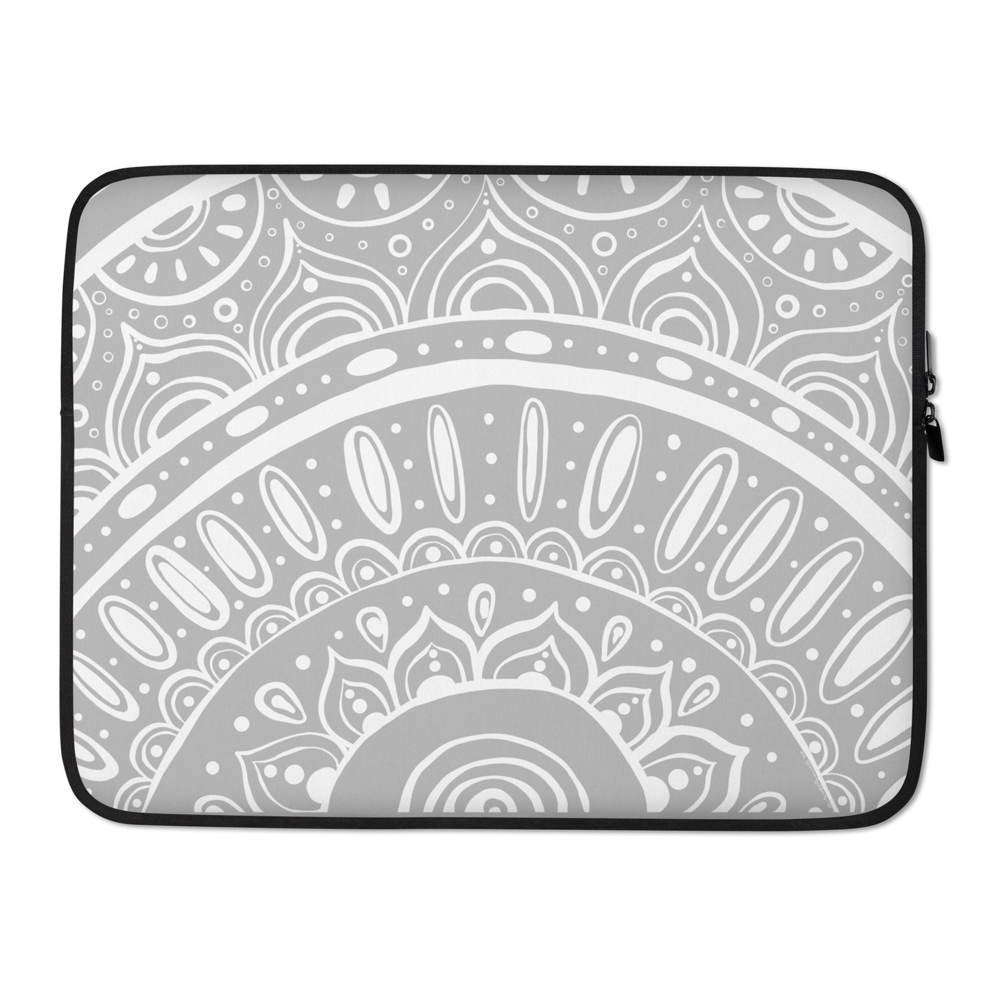 Yin Yang Mandala on Light Grey Laptop Sleeve