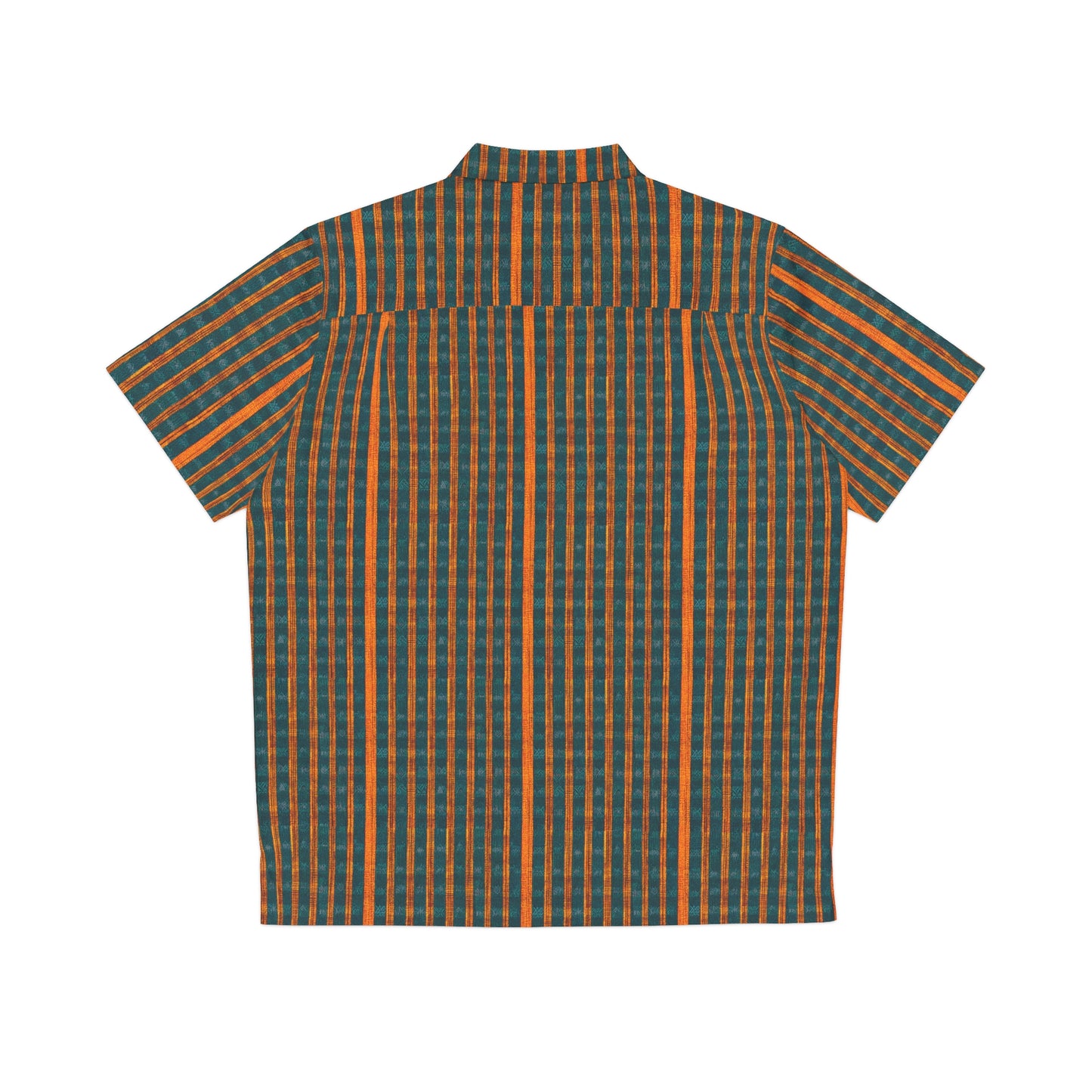 Teal & Tangerine Tapestry Men's Hawaiian Shirt