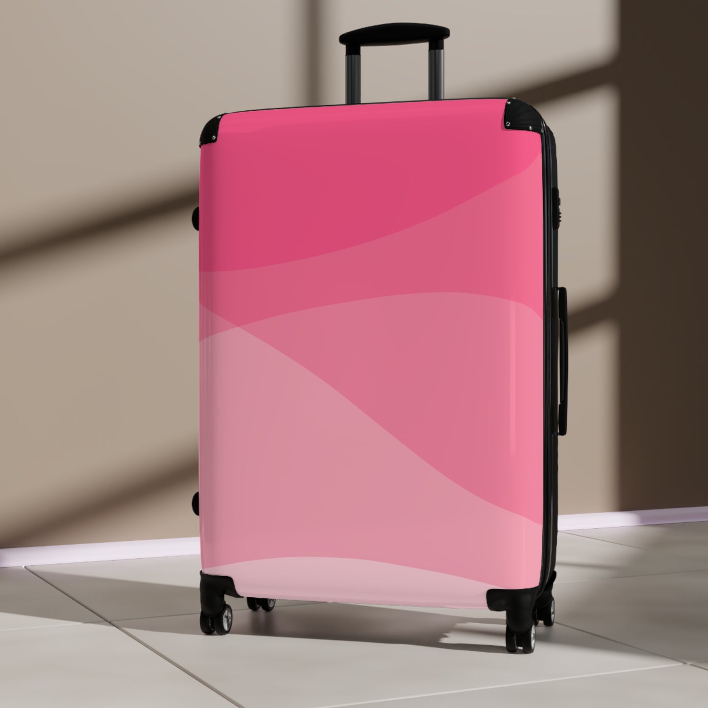 Electric Pink Waves Suitcase