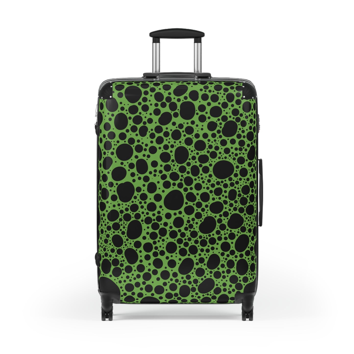 Noir Pointallism on Lime Suitcase