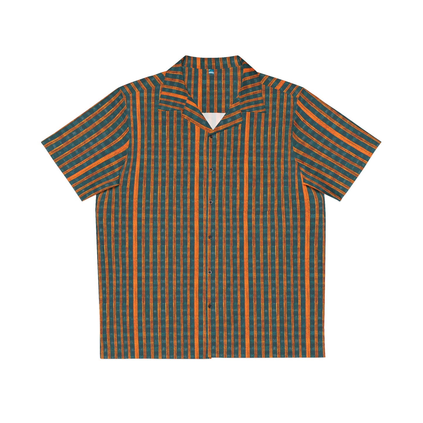 Teal & Tangerine Tapestry Men's Hawaiian Shirt
