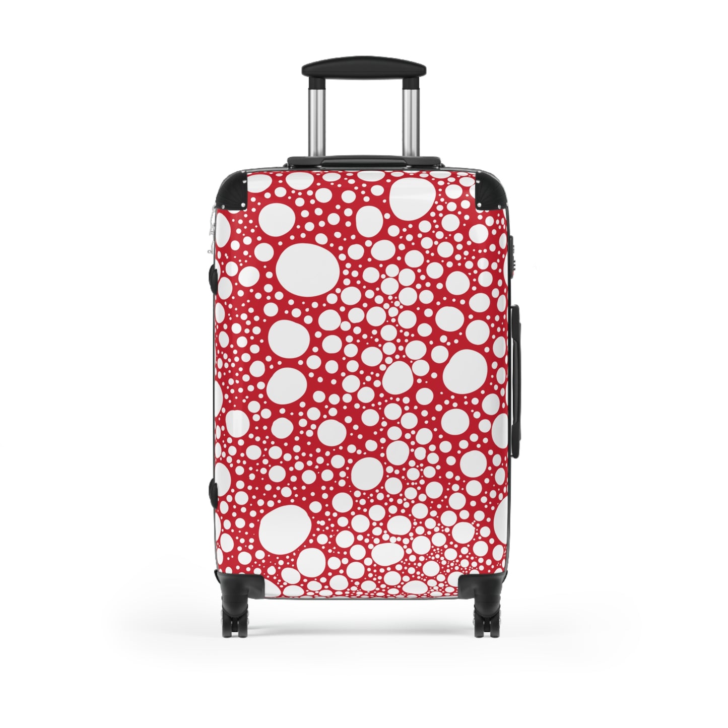 Blanca Ink Spots on Dark Red Suitcase