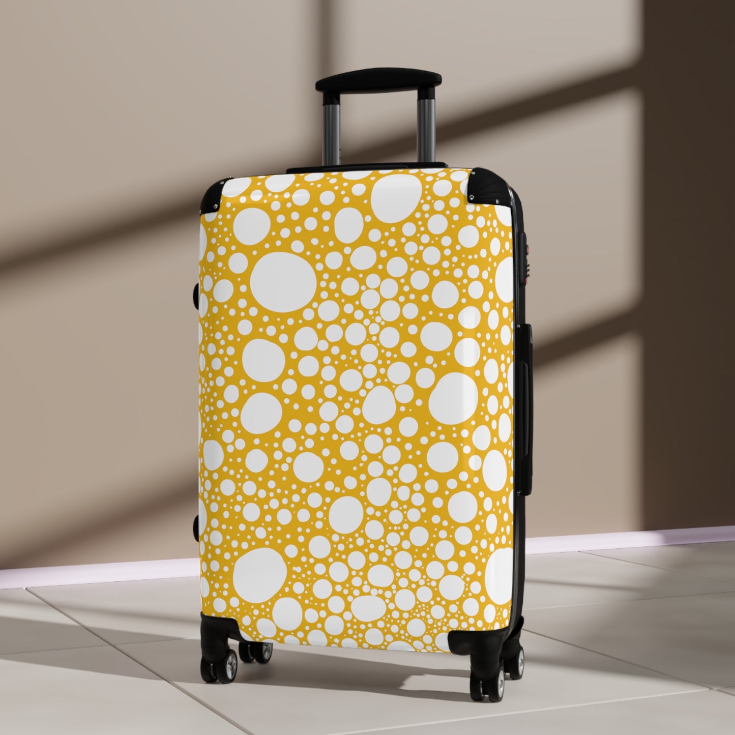 Blanca Ink Spots on Yellow Suitcase