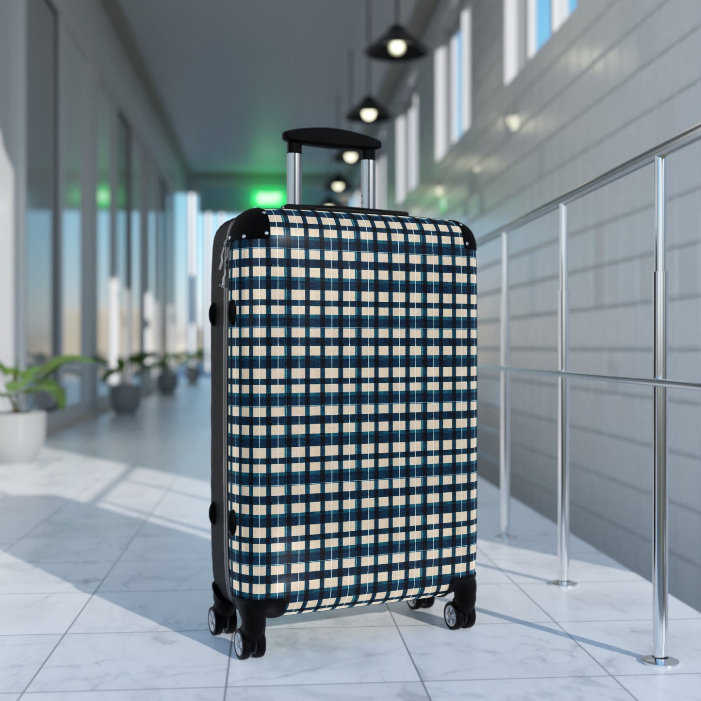 Frosty Glen Plaid Suitcase