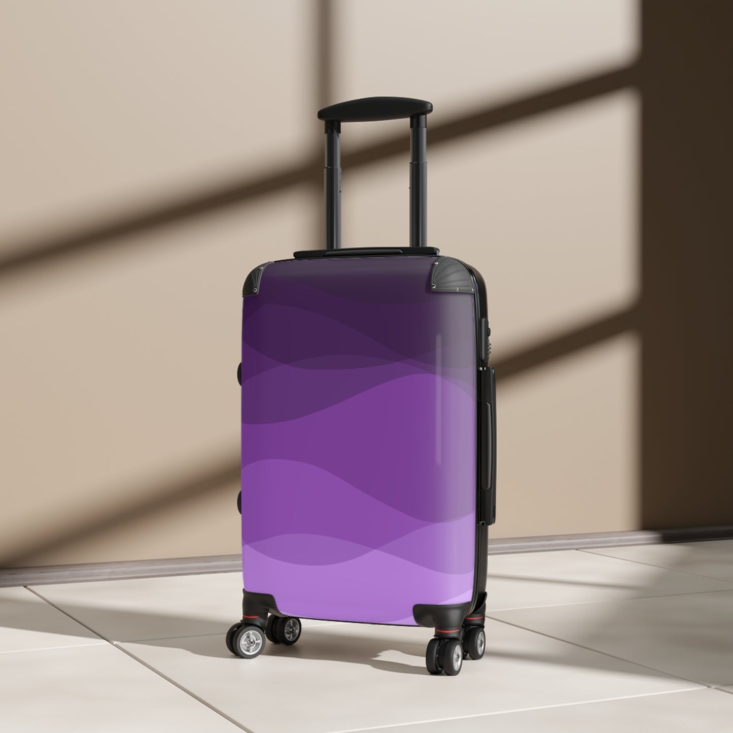 Plum Waves Suitcase