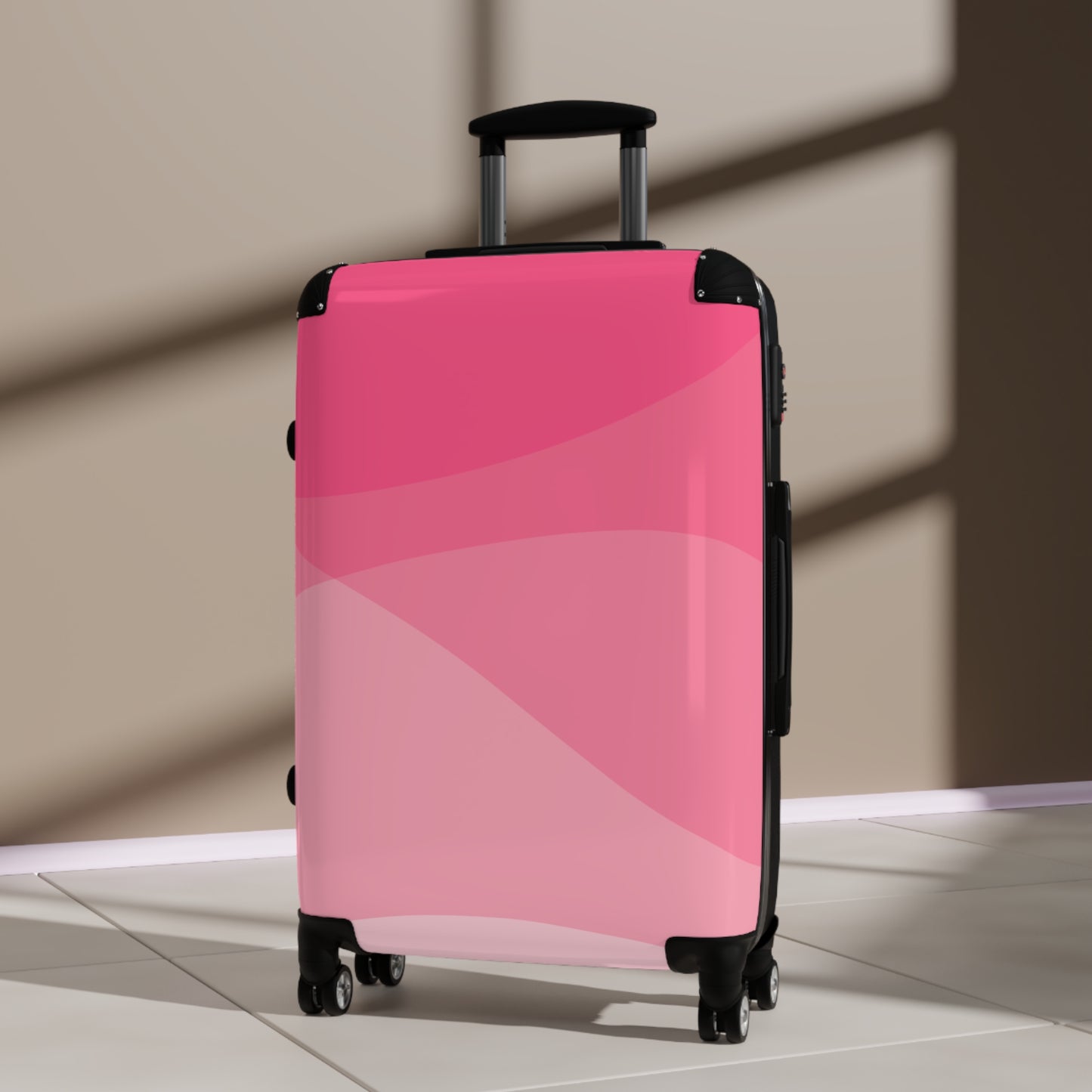 Electric Pink Waves Suitcase