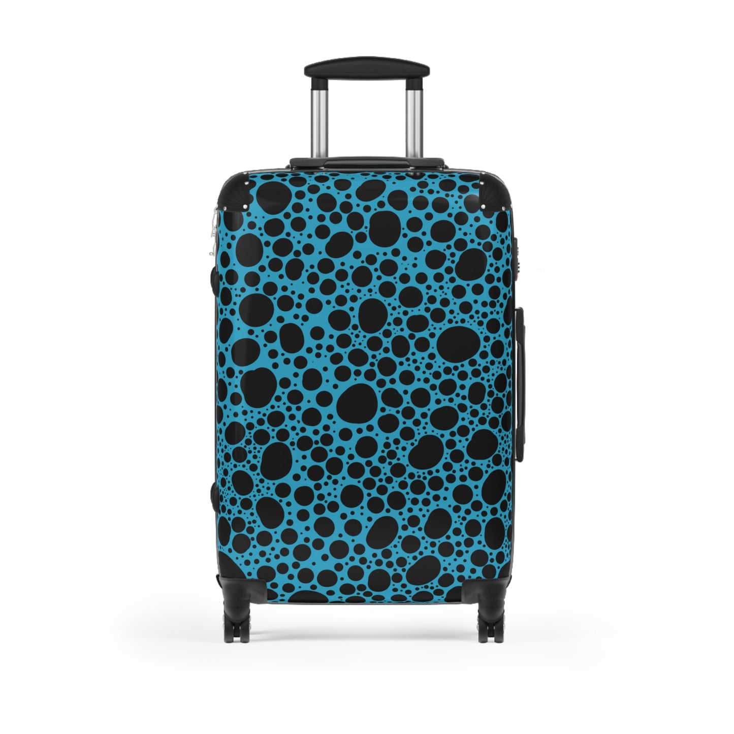 Noir Pointallism on Teal Suitcase