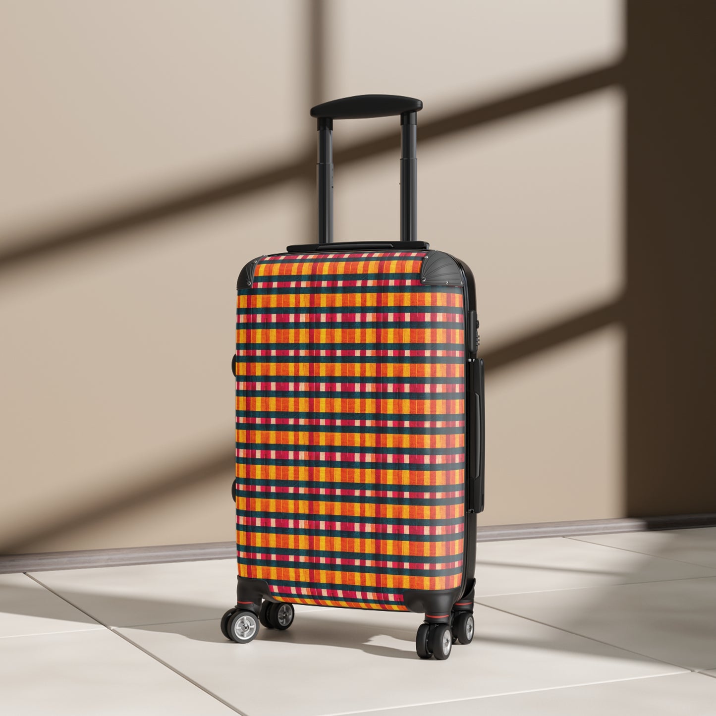 Tropical Fiesta Plaid Suitcase