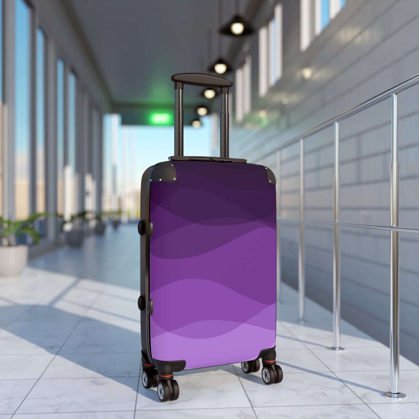 Plum Waves Suitcase