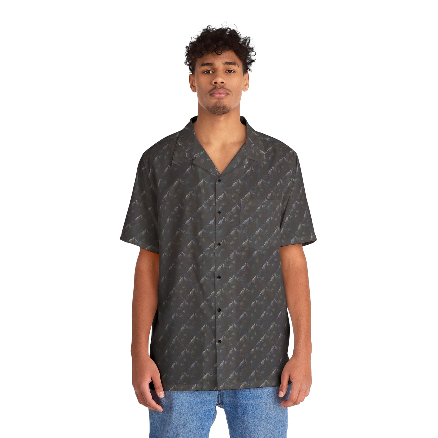 Onyxxor, the Cliff Sentinel Dragon Men's Hawaiian Shirt