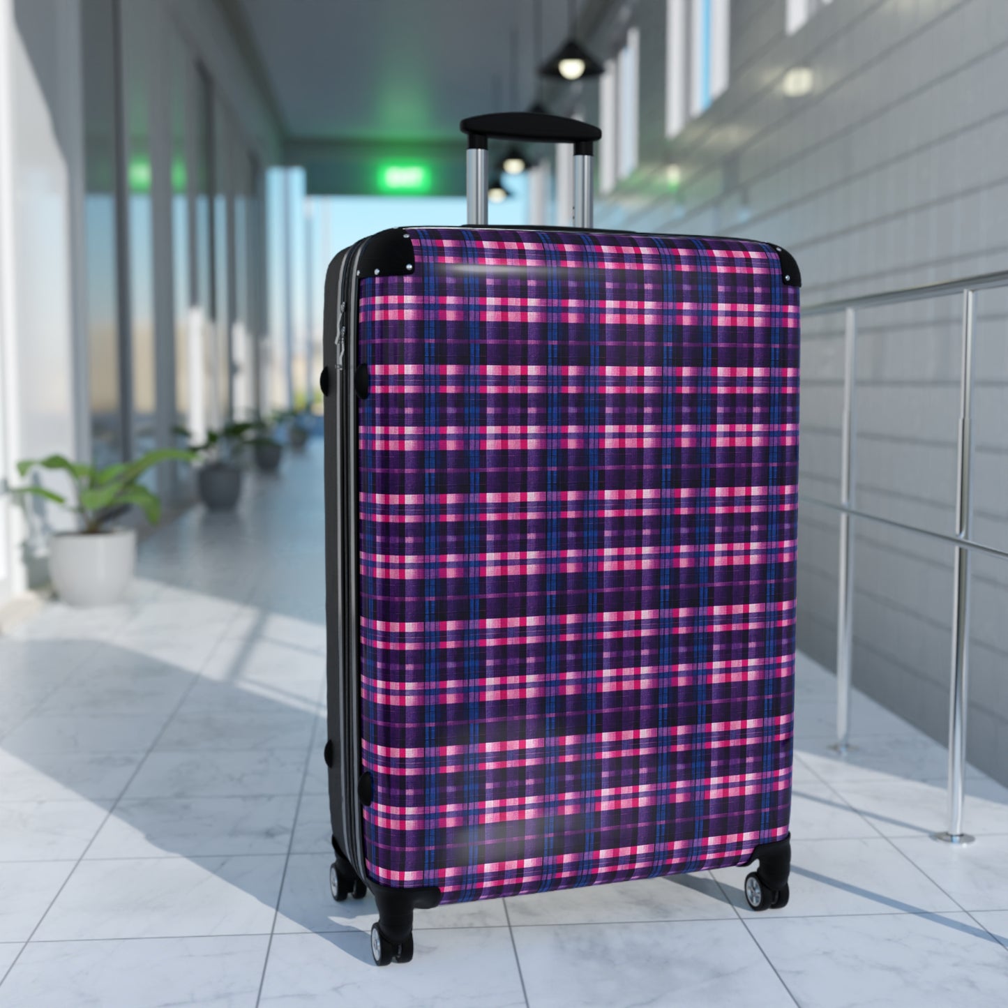 Berry Delight Plaid Suitcase