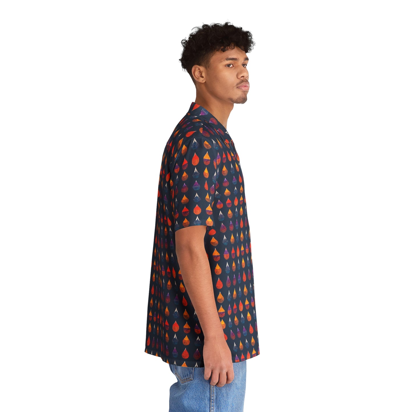 Prismatic Precipitation Men's Hawaiian Shirt