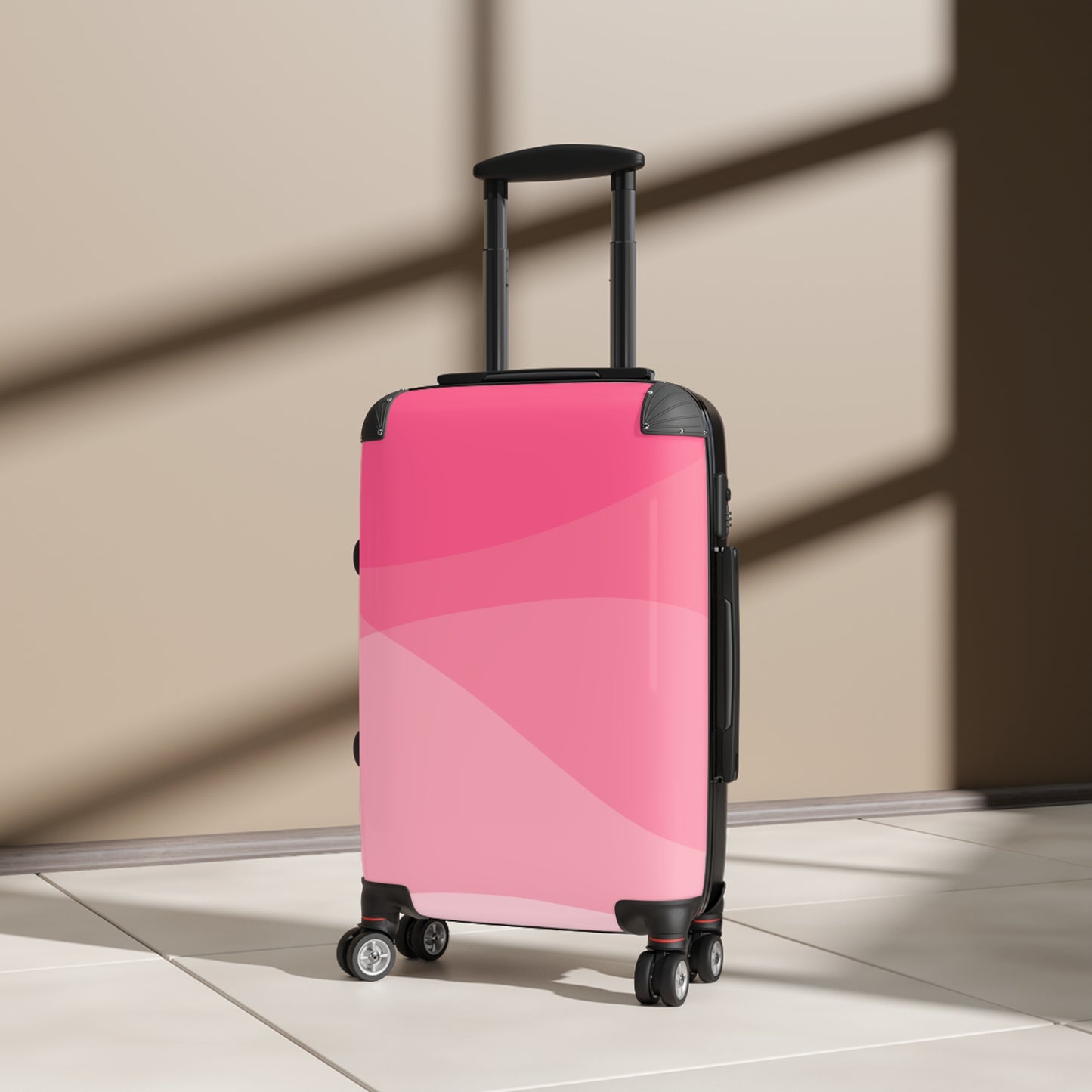 Electric Pink Waves Suitcase