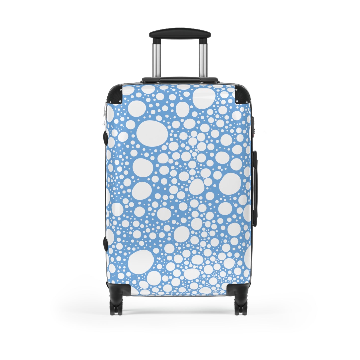 Blanca Ink Spots on Light Blue Suitcase