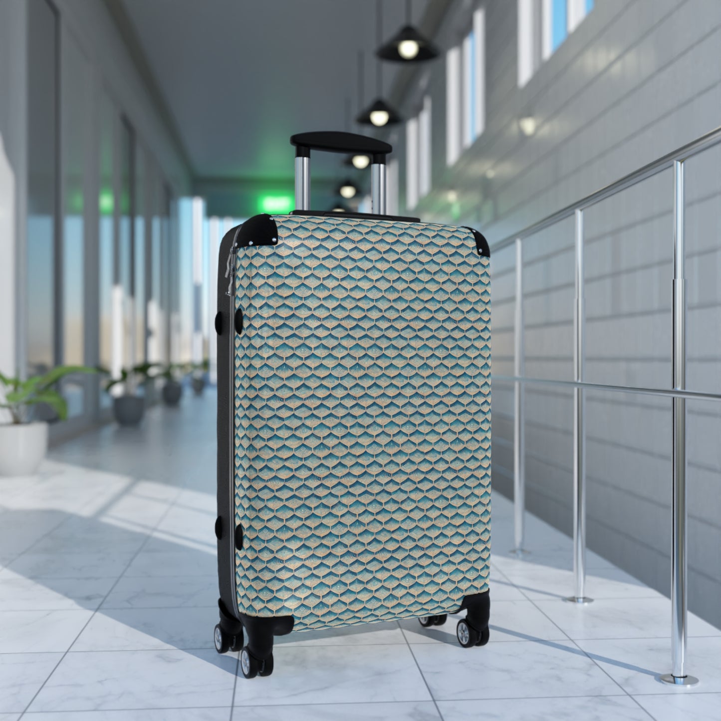 Seafoam Scales Suitcase