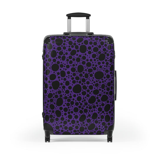 Noir Pointallism on Purple Suitcase