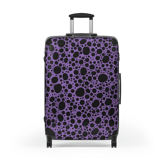 Noir Pointallism on Lilac Suitcase