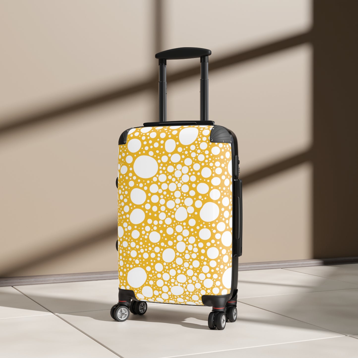 Blanca Ink Spots on Yellow Suitcase