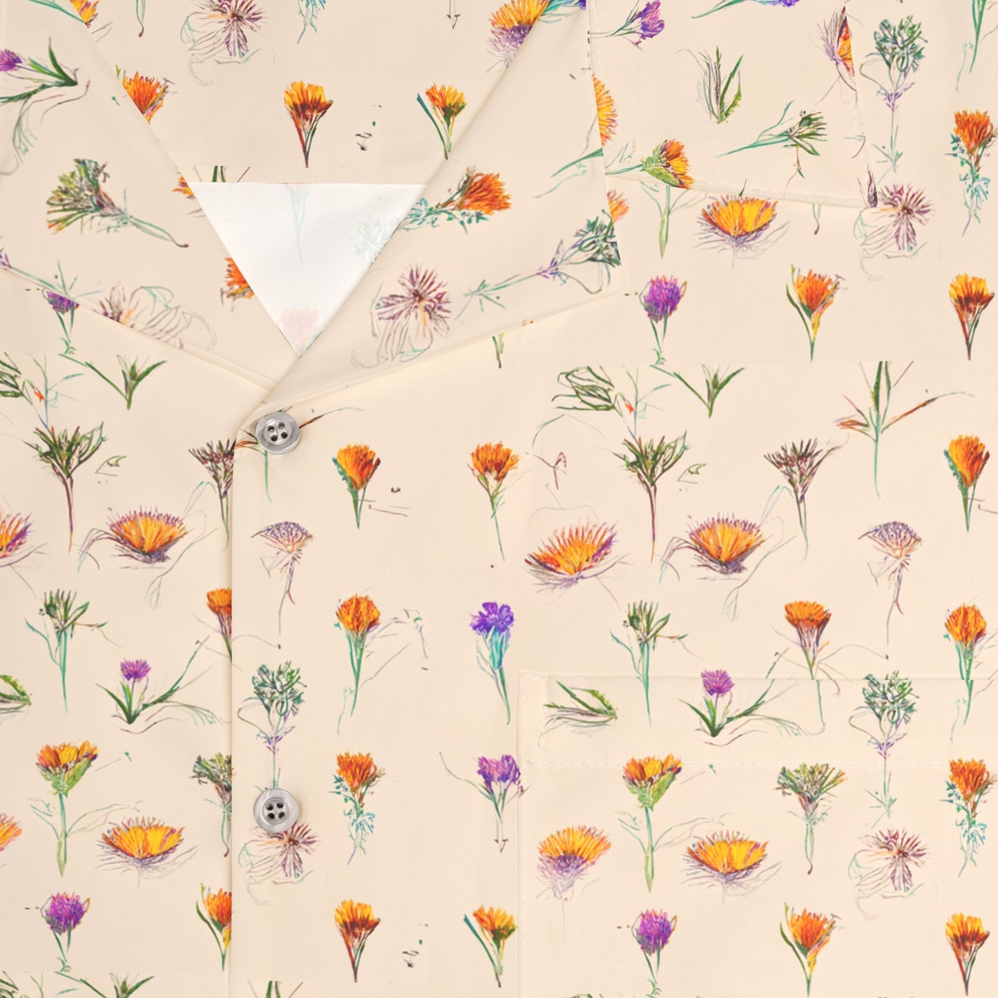 Sketches In Bloom Men's Hawaiian Shirt