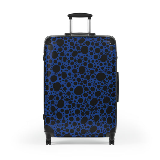 Noir Pointallism on Dark Blue Suitcase