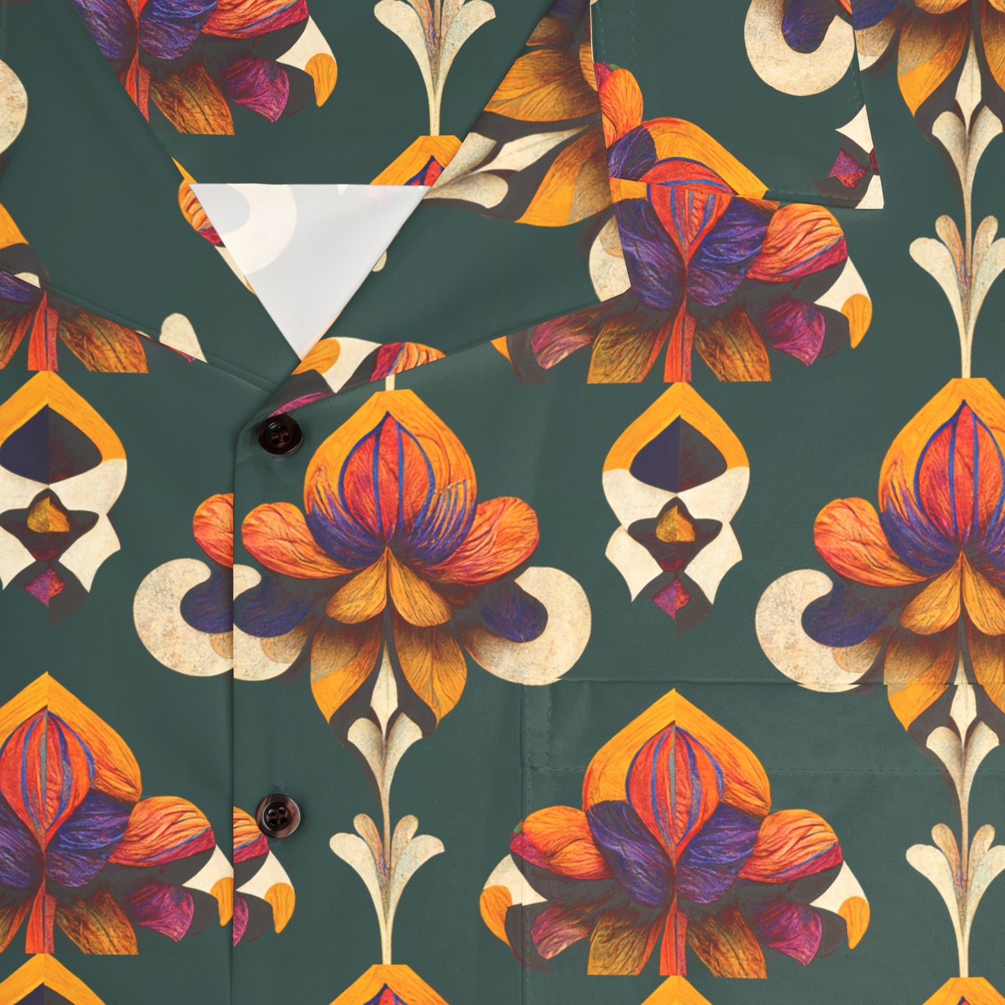 Taza’s Radiant Petals Men's Hawaiian Shirt