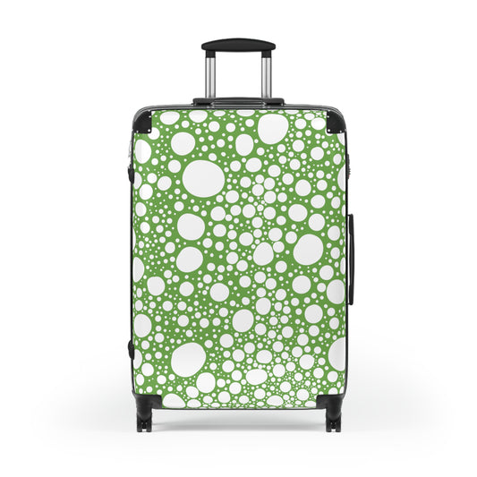 Blanca Ink Spots on Lime Green Suitcase