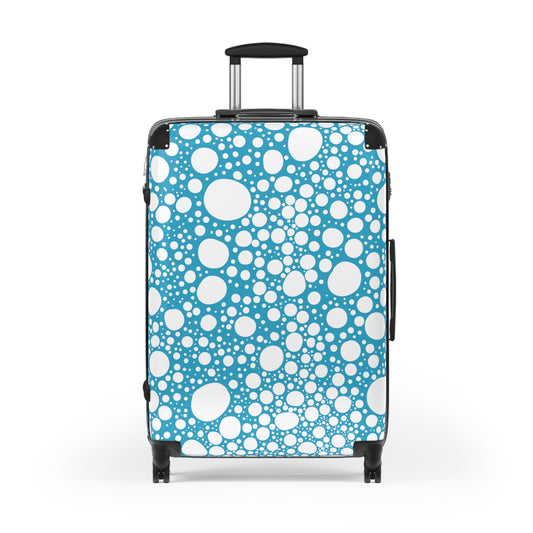 Blanca Ink Spots on Turquoise Suitcase