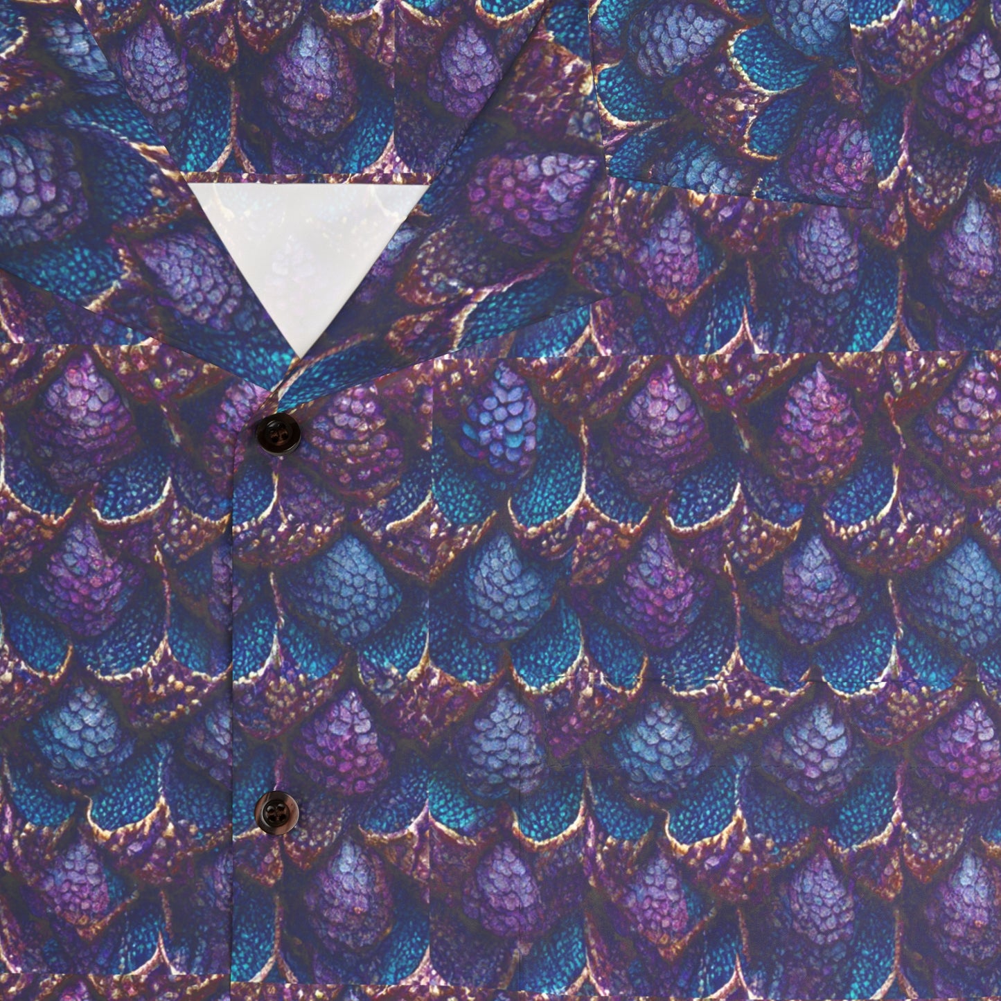 Luminosa, the Radiant Amethyst Drakon Men's Hawaiian Shirt (AOP)