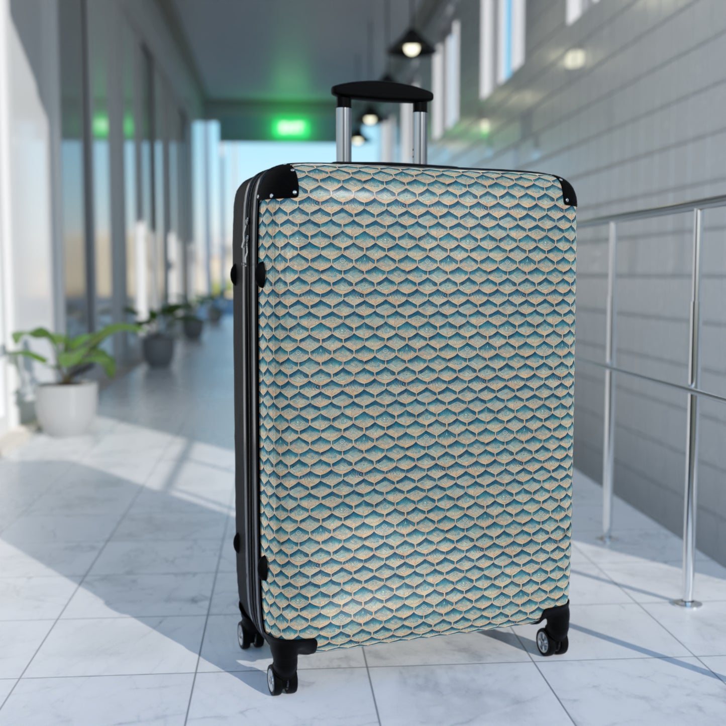 Seafoam Scales Suitcase