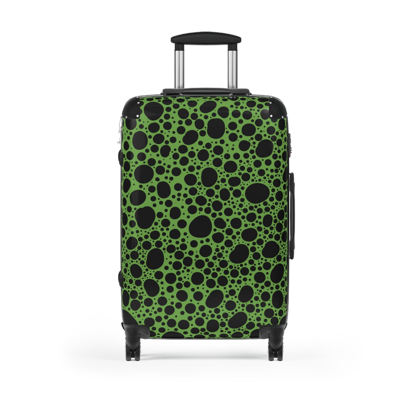 Noir Pointallism on Lime Suitcase