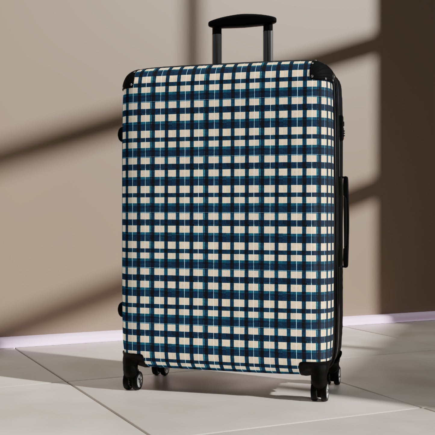 Frosty Glen Plaid Suitcase