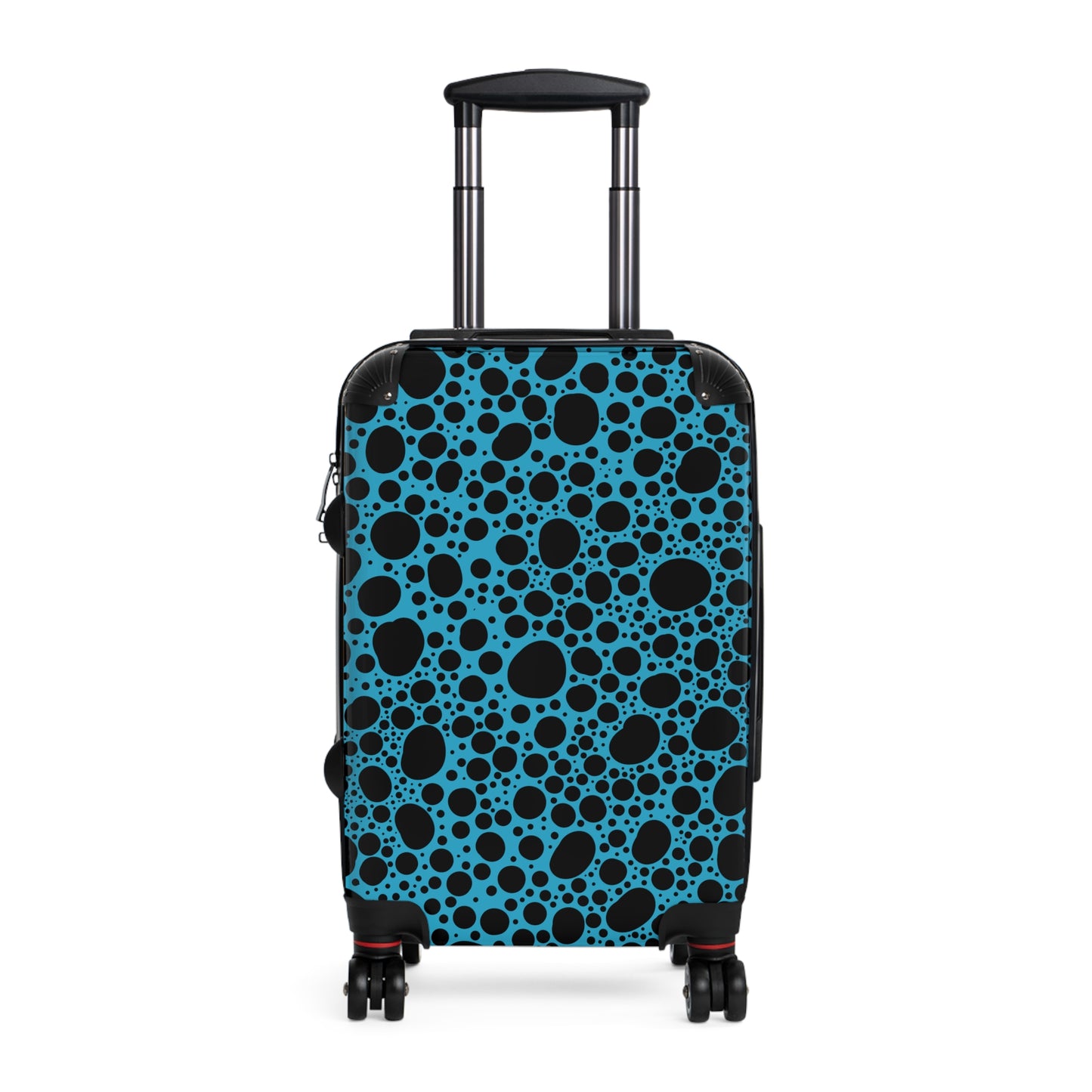 Noir Pointallism on Teal Suitcase