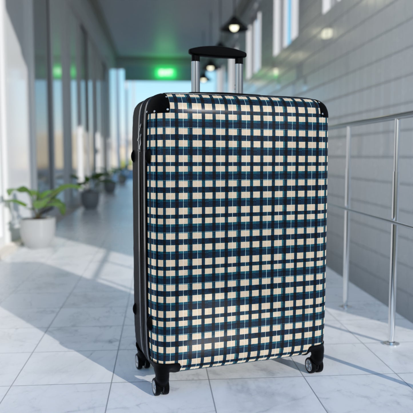 Frosty Glen Plaid Suitcase