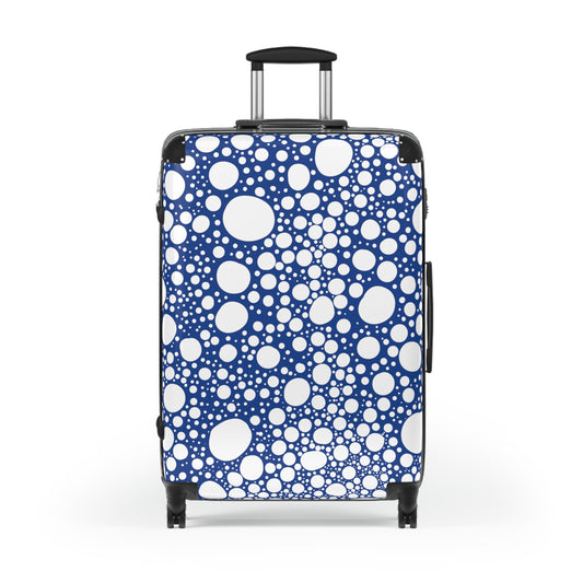 Blanca Ink Spots on Dark Blue Suitcase