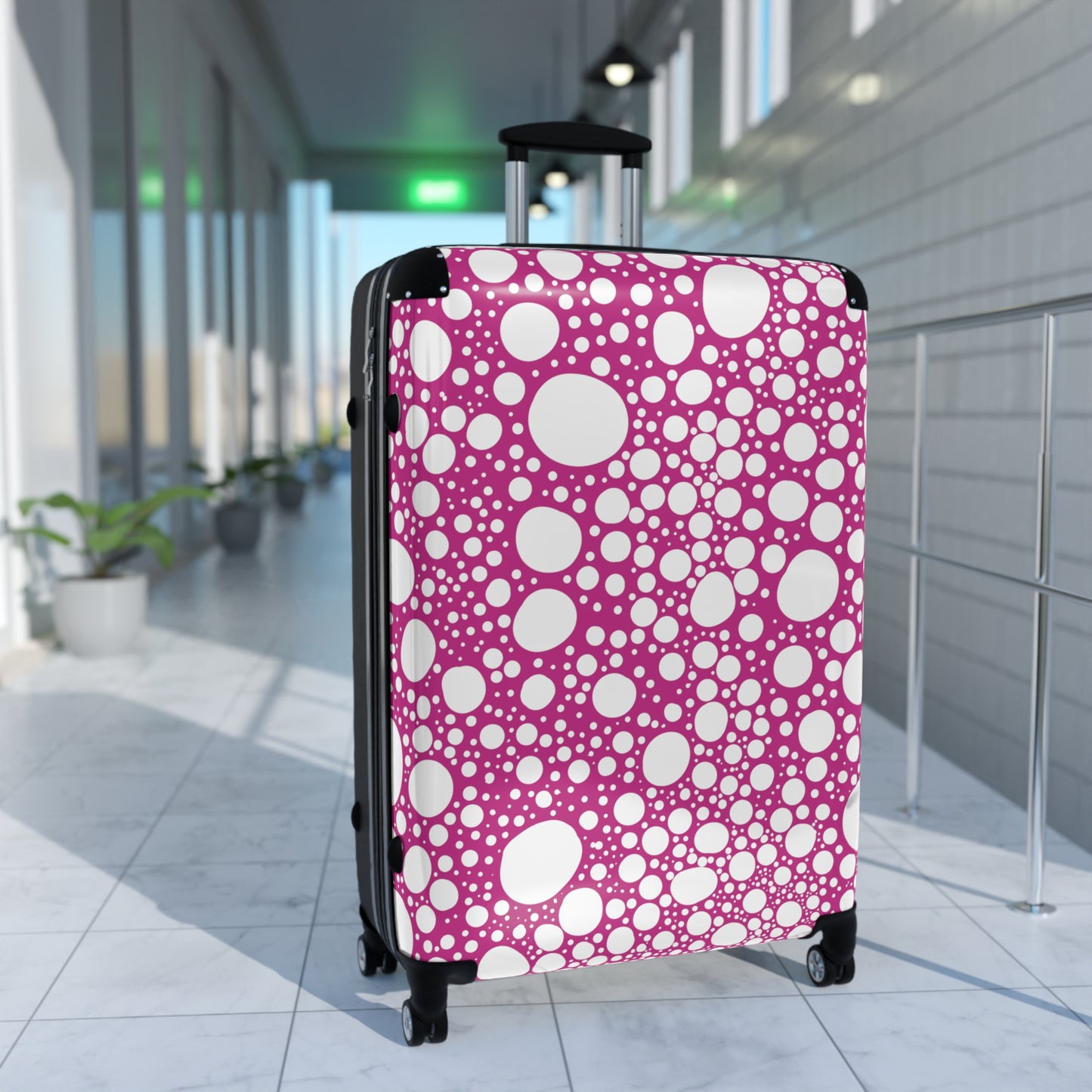 Blanca Ink Spots on Pink Suitcase