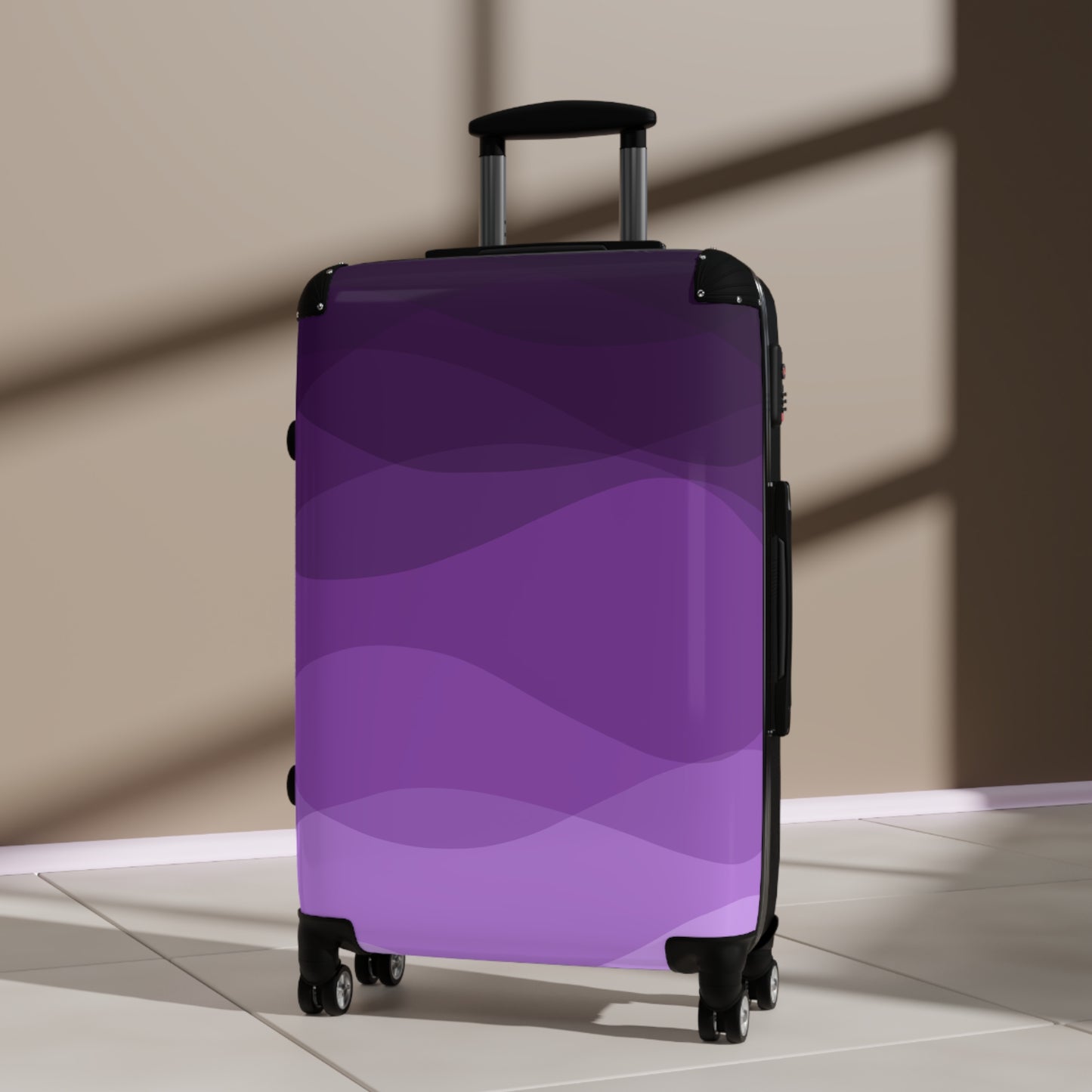 Plum Waves Suitcase