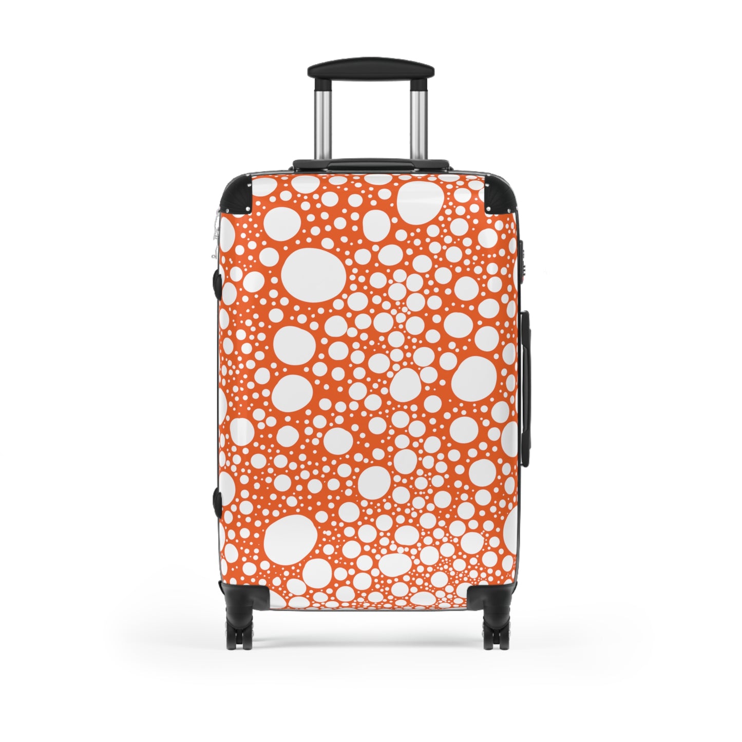 Blanca Ink Spots on Orange Suitcase