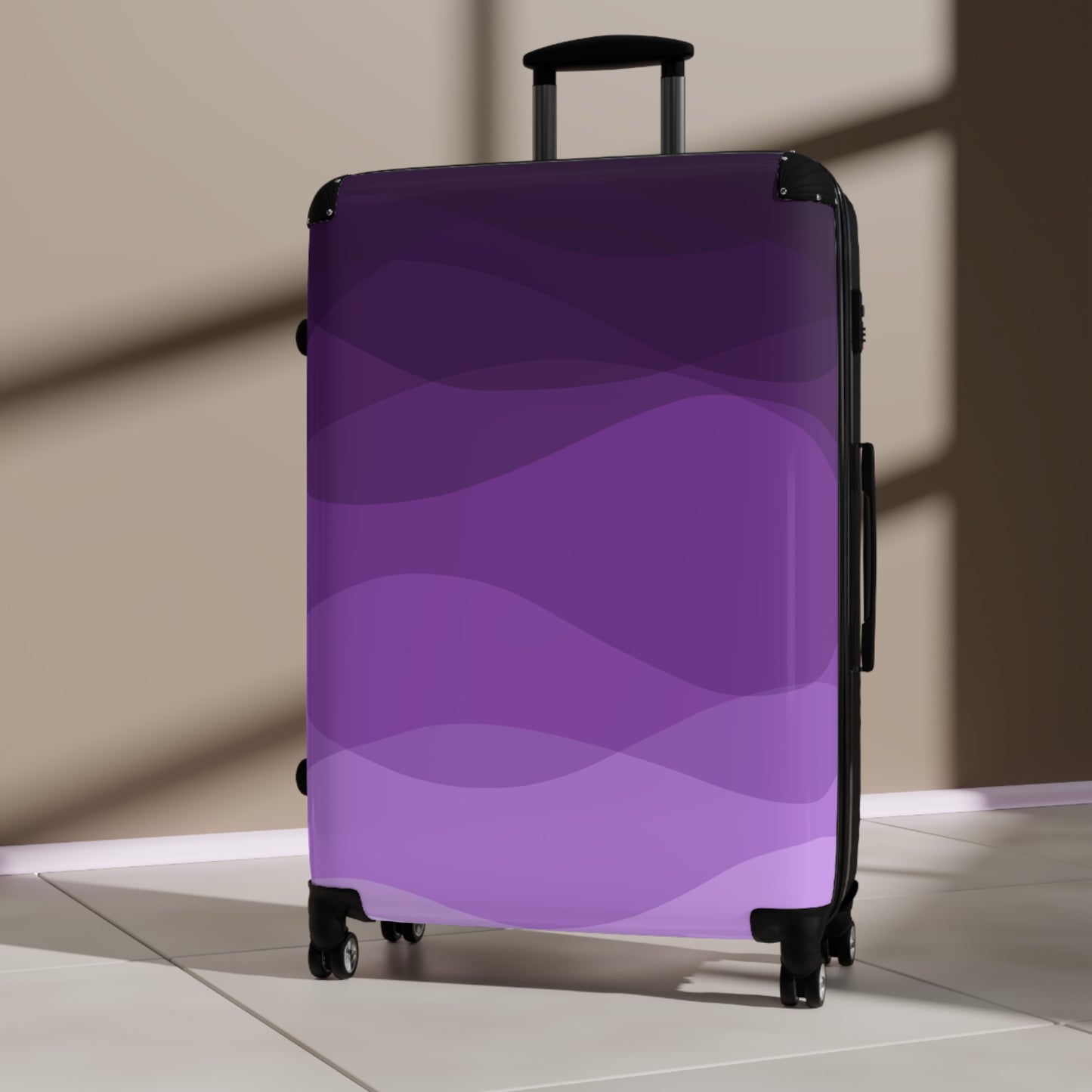 Plum Waves Suitcase