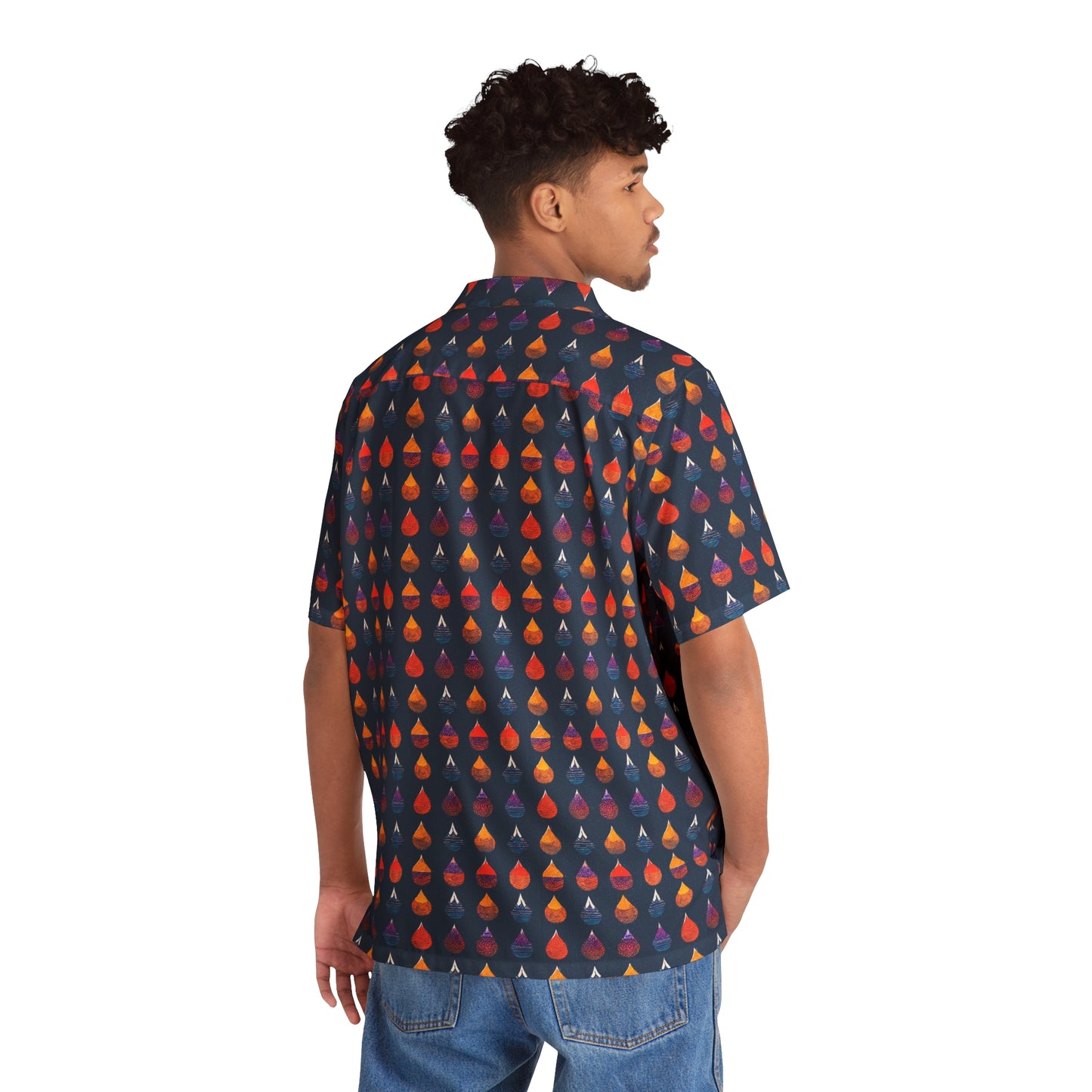 Prismatic Precipitation Men's Hawaiian Shirt