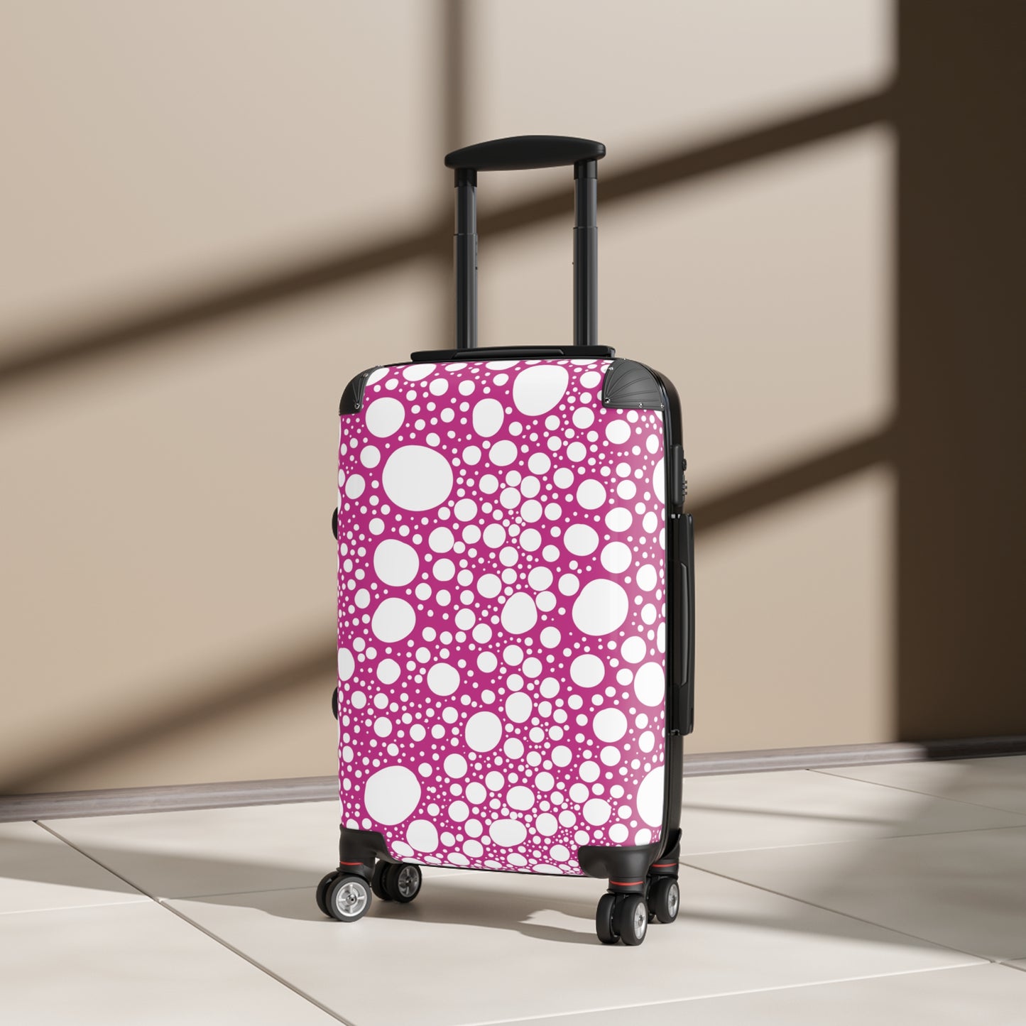 Blanca Ink Spots on Pink Suitcase