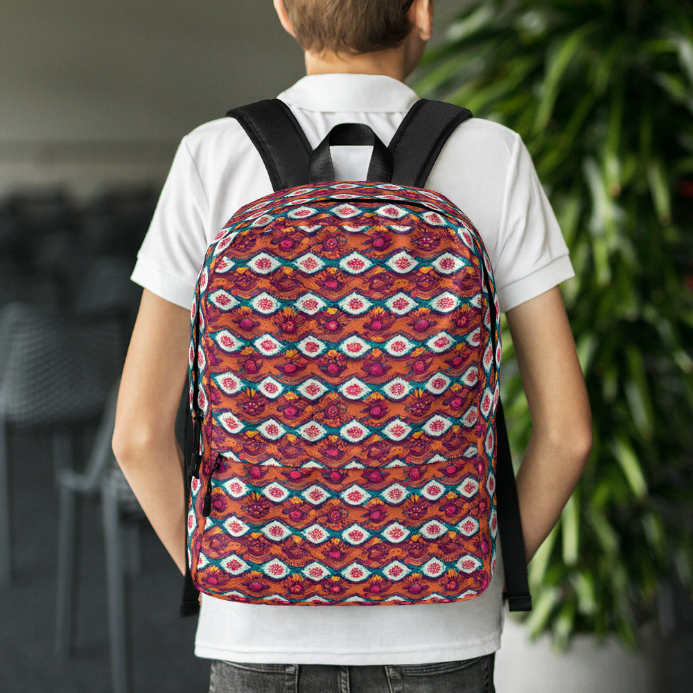 Pink and Orange Facets Backpack